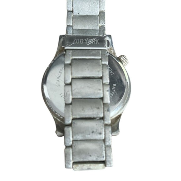 Zoo York Mens Analog Quartz Watch Silver Large 48mm Date New Battery - Picture 6 of 7